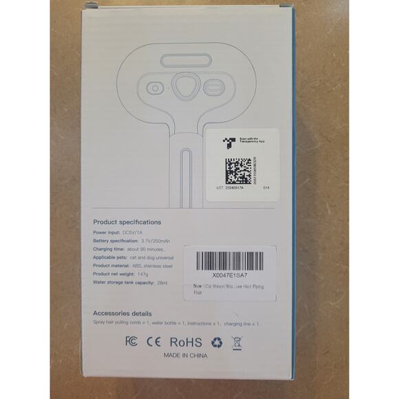 Pet Spray Hair Comb Prevent Fly Away Hair USB Charge NEW - Picture 4 of 5